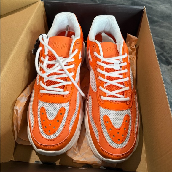 Brandblack Other - Orange and White Sneakers Size 10
